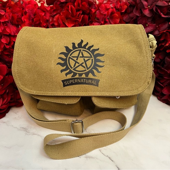 Supernatural Canvas Crossbody Messenger Bag - Picture 4 of 15